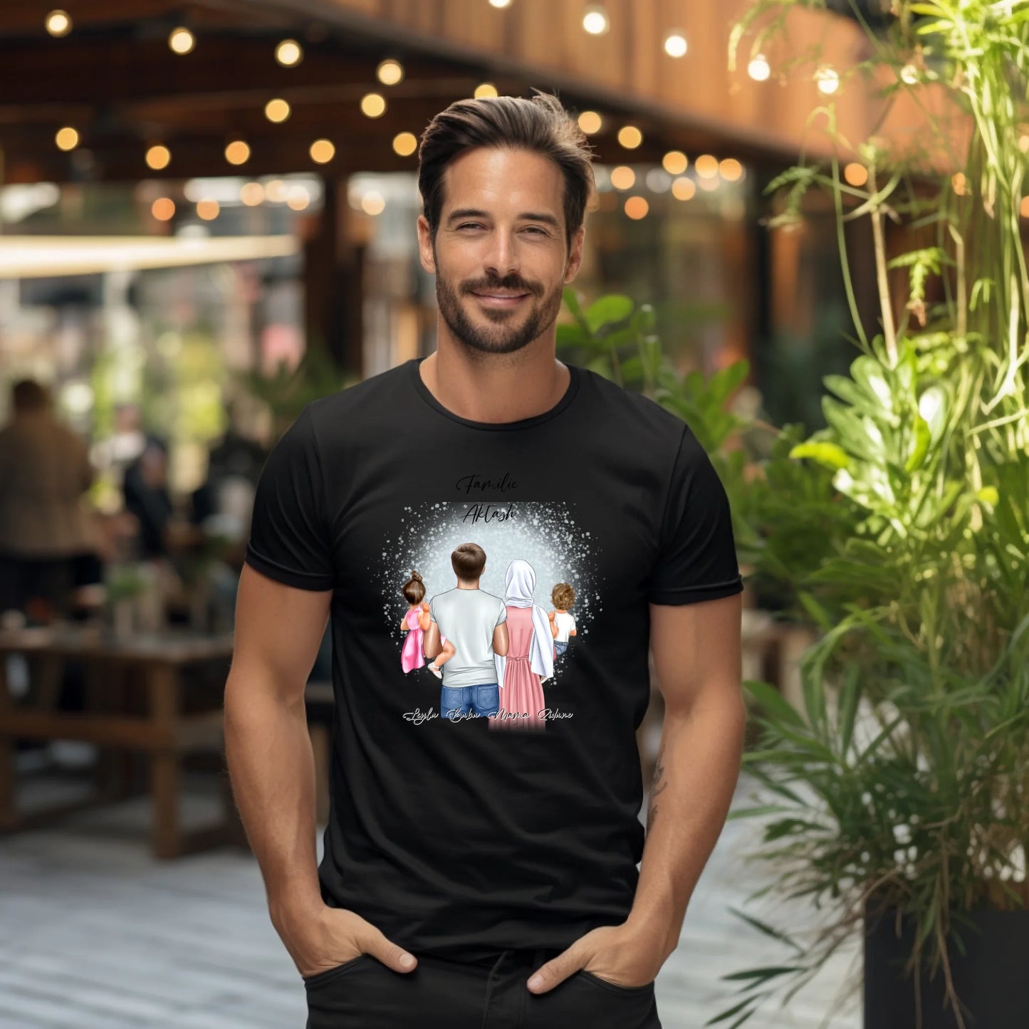 Papa Mama & 1-2 Babys T-Shirt (Haare & Hijab)