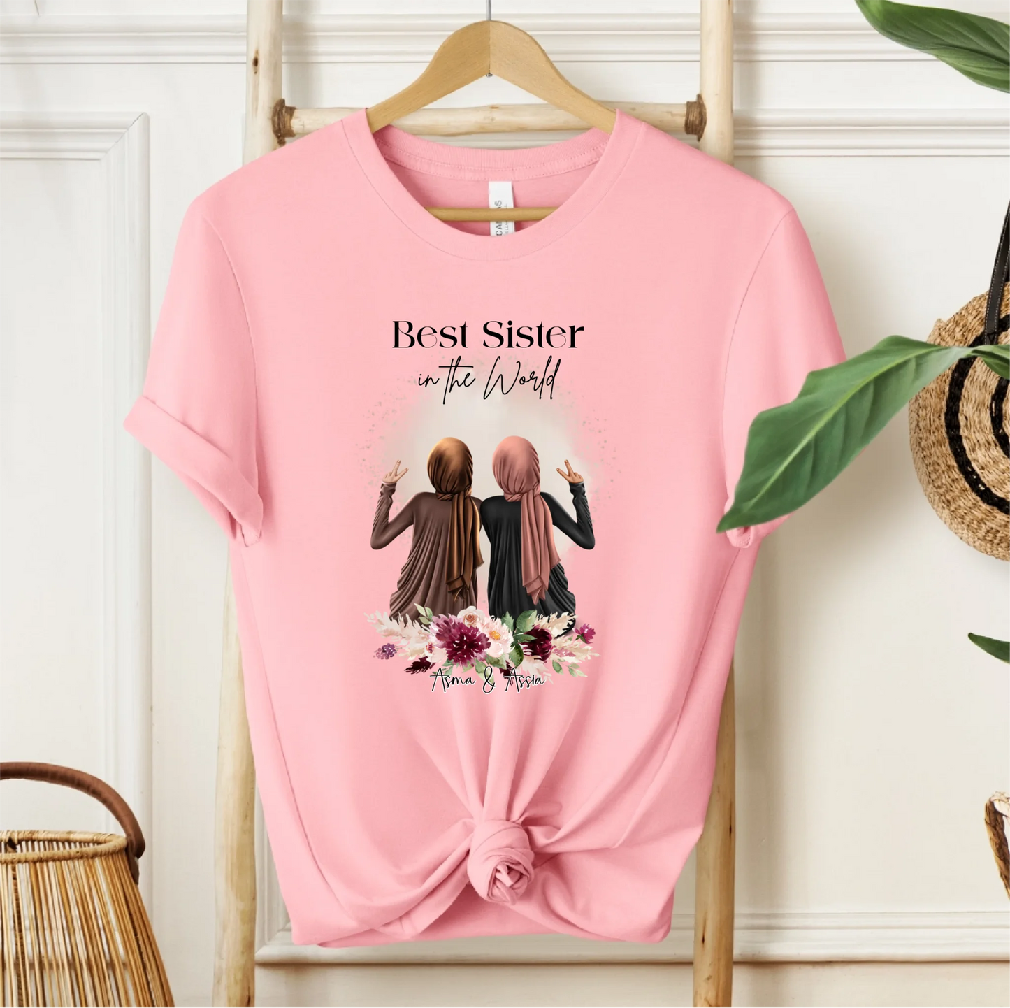1- 4 Muslim Freundinnen T-Shirt (Haare & Hijab)