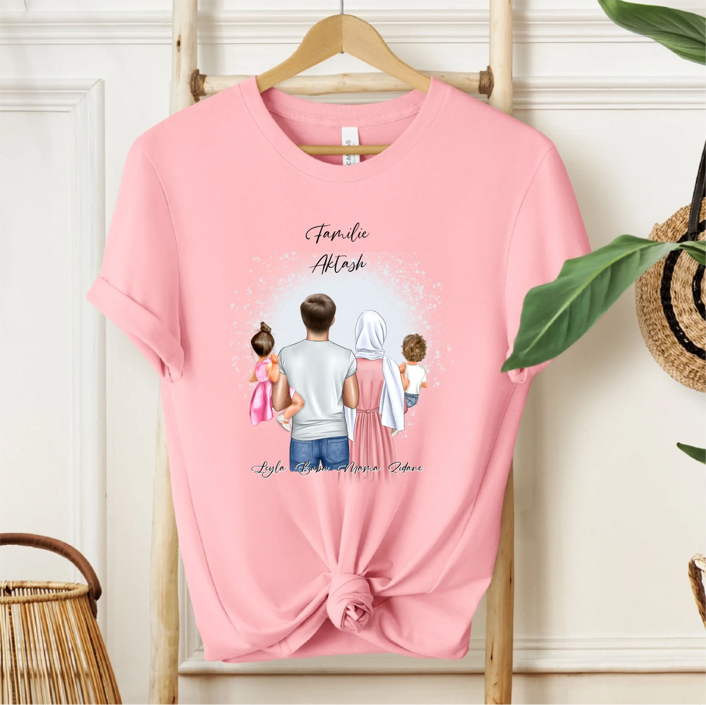 Papa Mama & 1-2 Babys T-Shirt (Haare & Hijab)