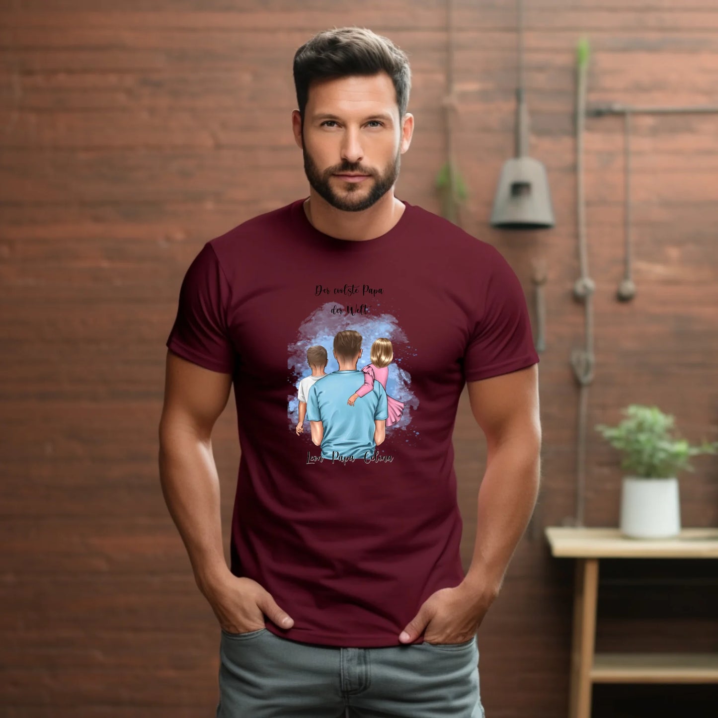 Papa & 1-2 Kinder T-Shirt