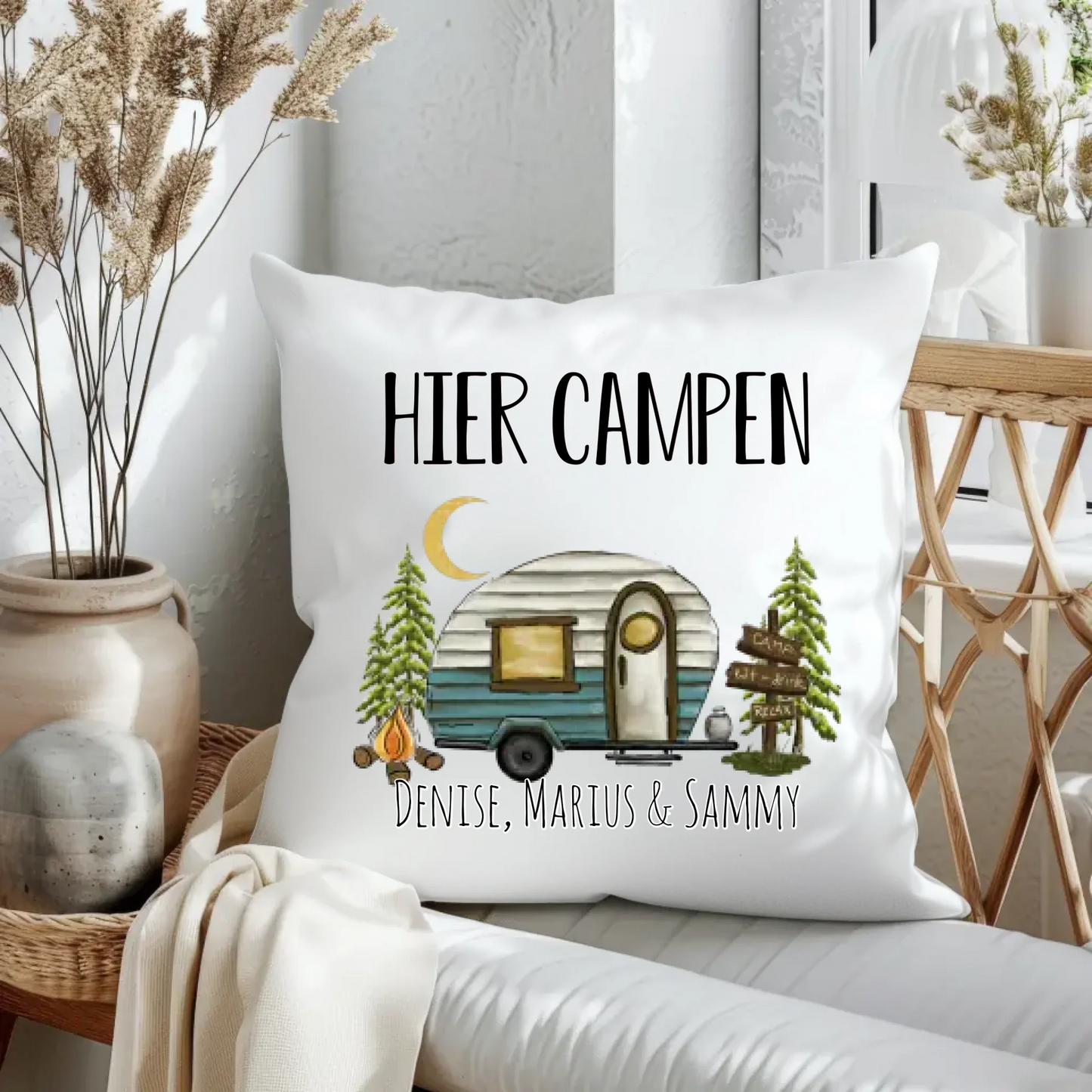 Personalisiertes Kissen für Camper