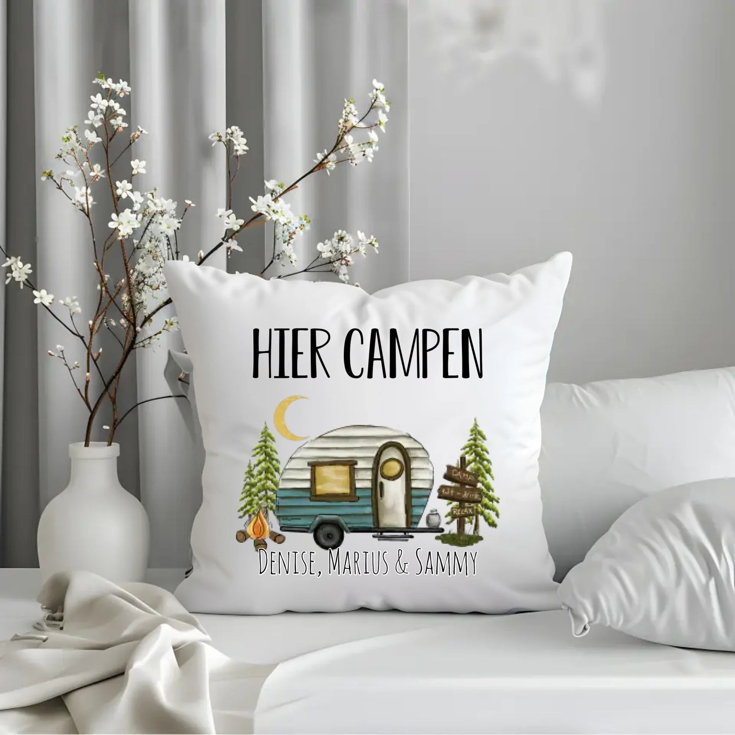 Personalisiertes Kissen für Camper