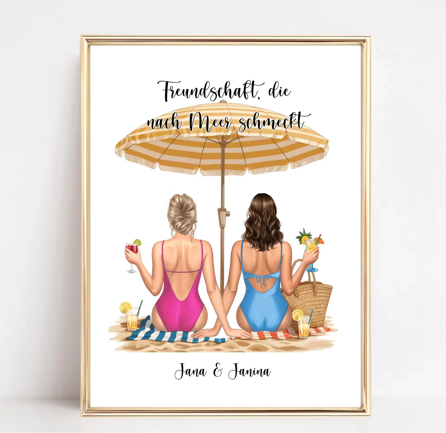Freundinnen am Strand Poster