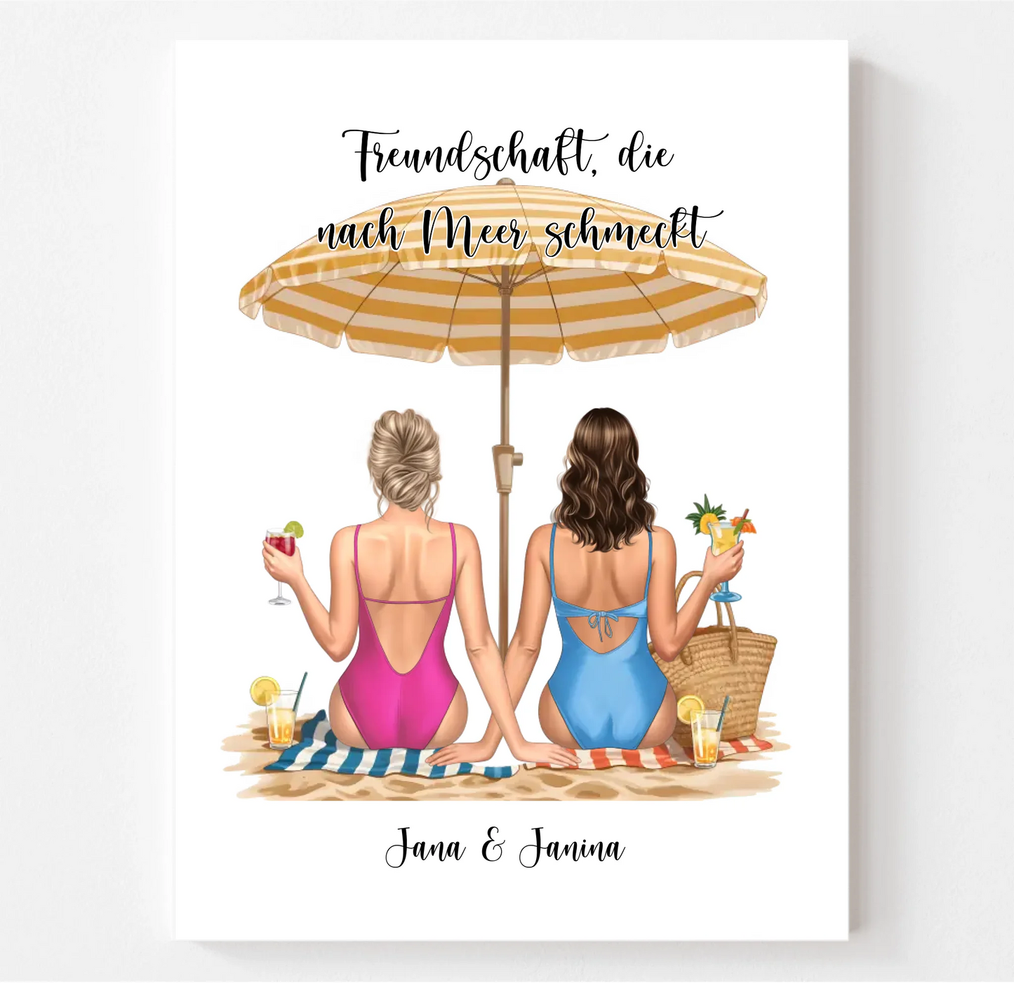Freundinnen am Strand Poster