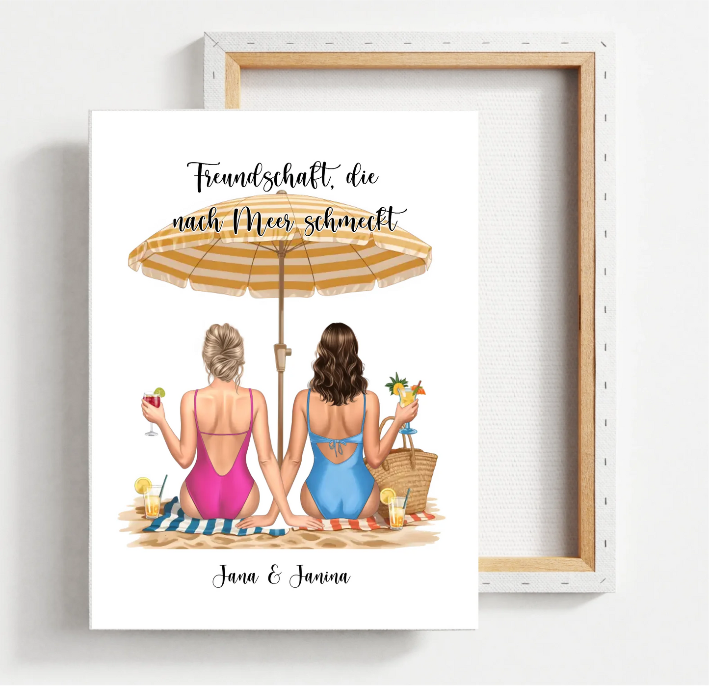 Freundinnen am Strand Poster