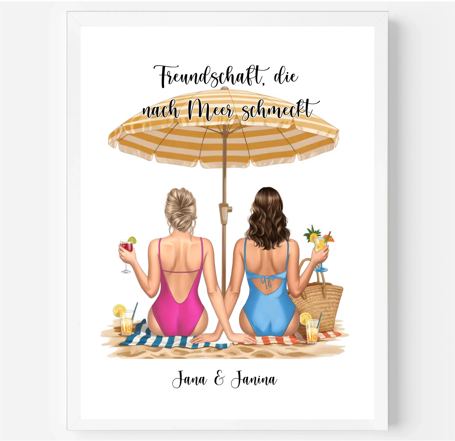 Freundinnen am Strand Poster