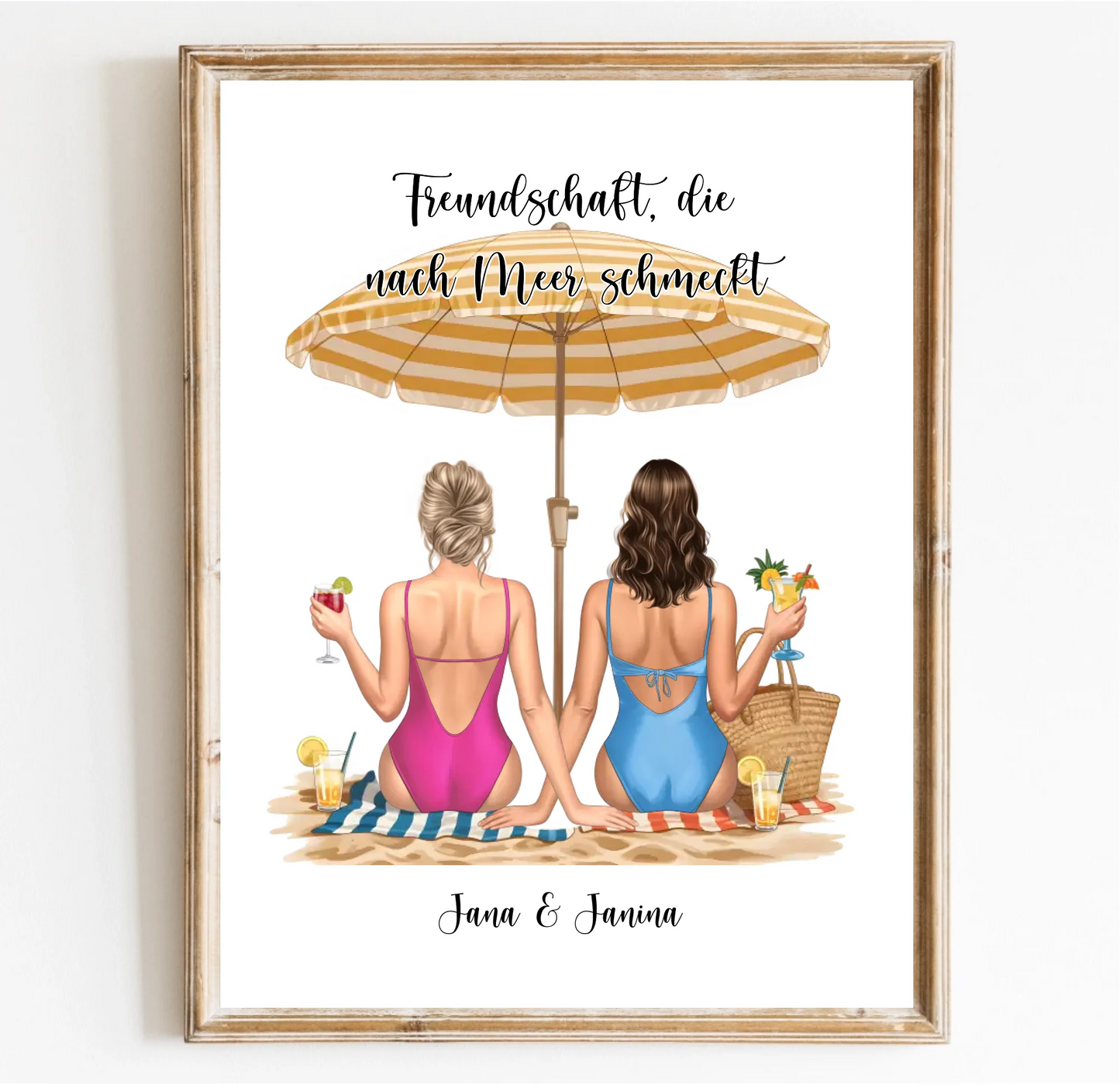 Freundinnen am Strand Poster