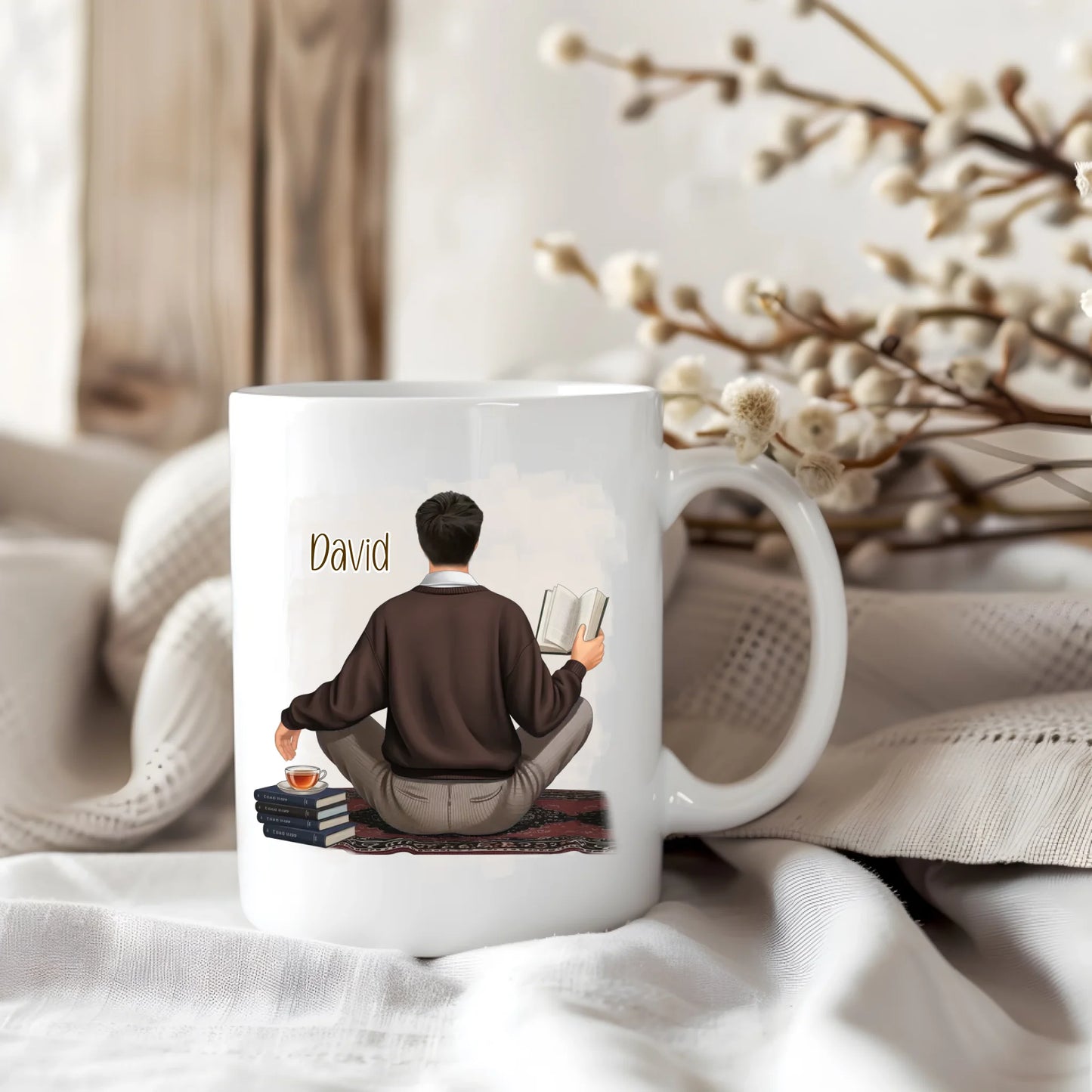 Bücherwurm Tasse