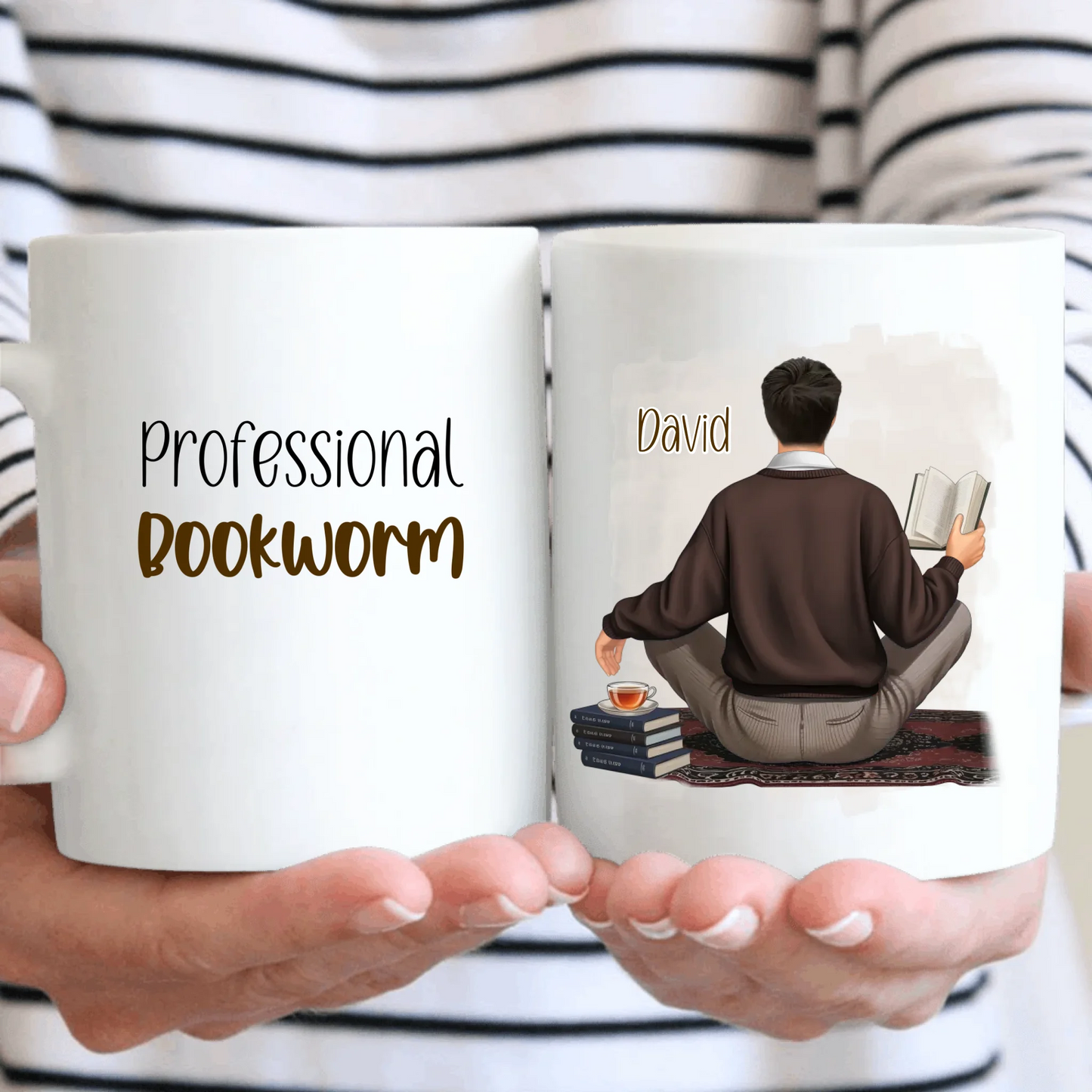 Bücherwurm Tasse