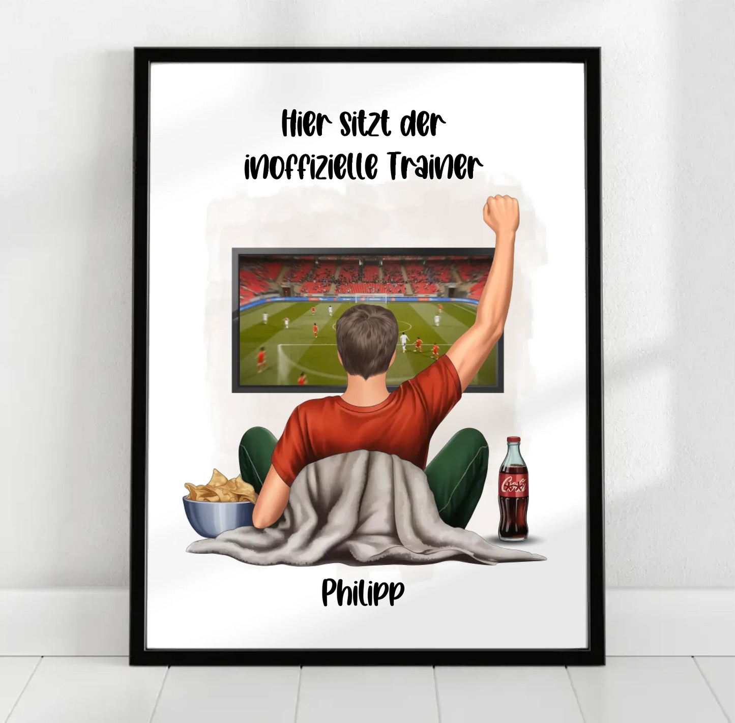 Mann schaut Sport Poster