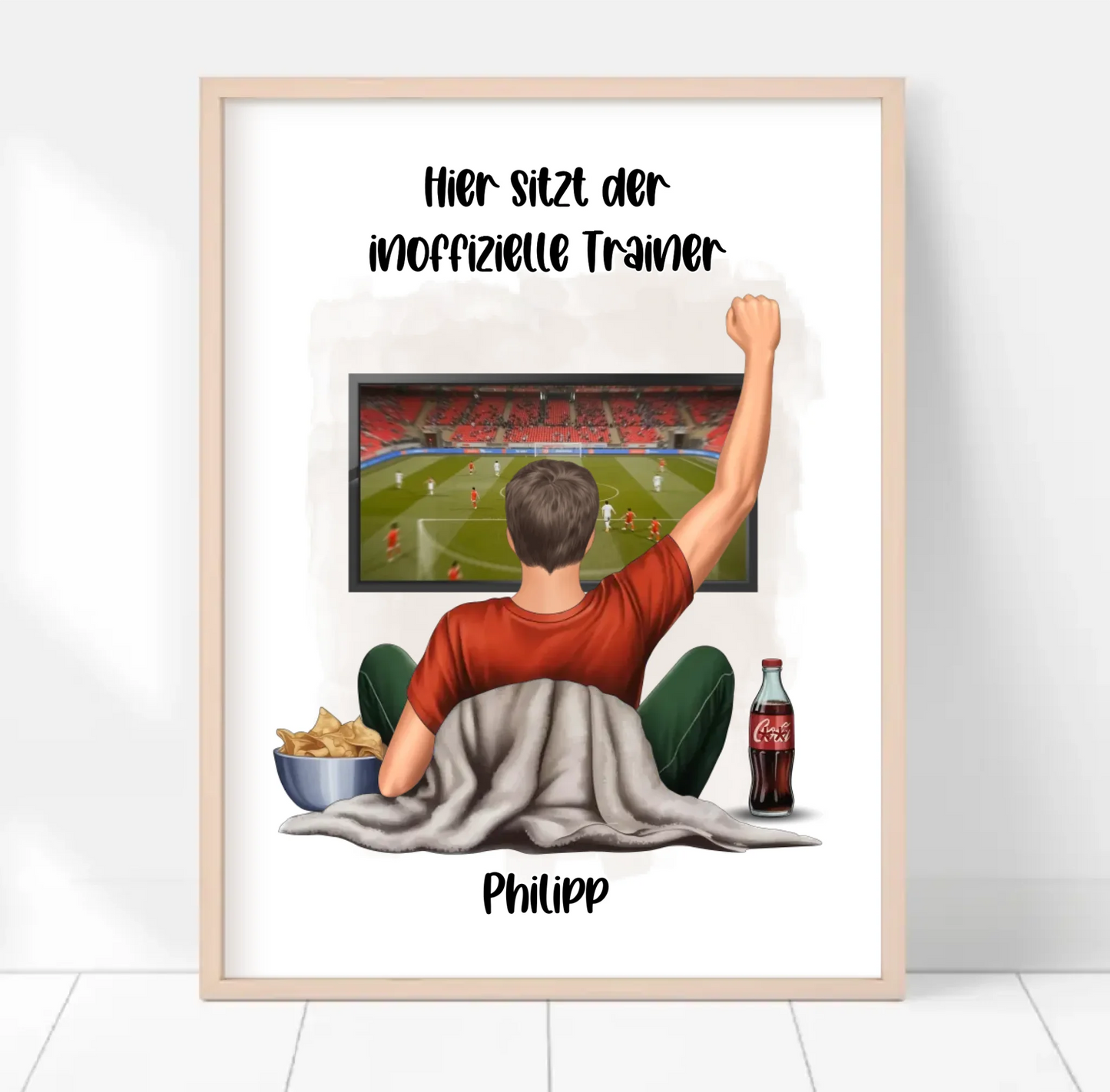 Mann schaut Sport Poster