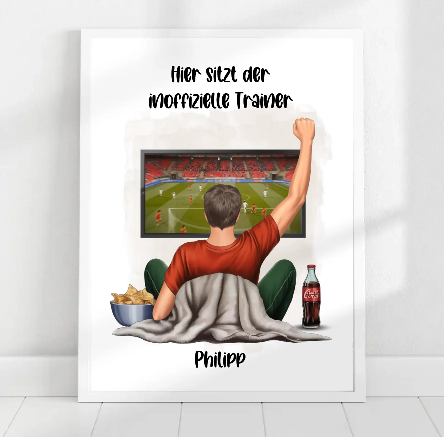 Mann schaut Sport Poster