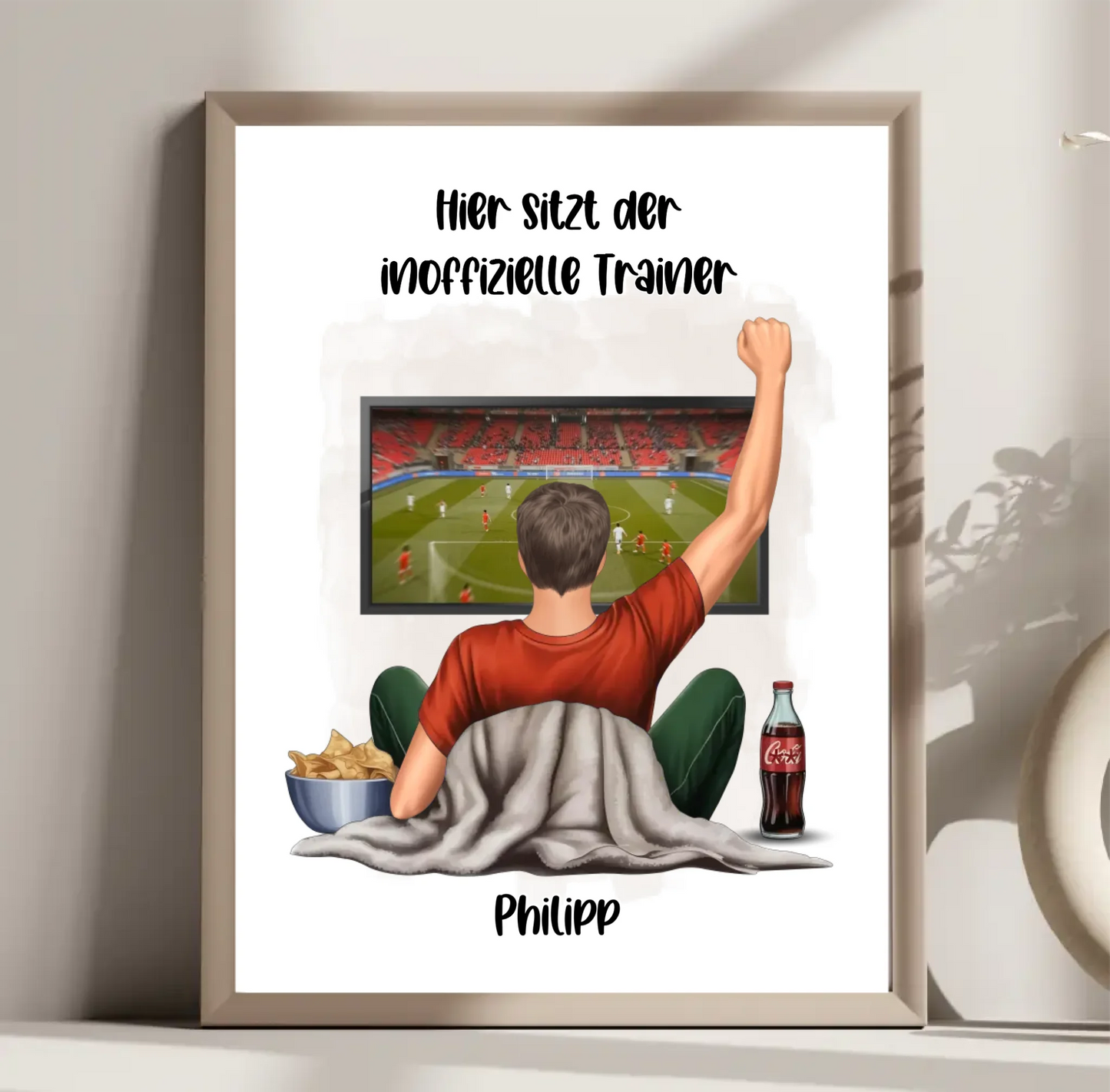 Mann schaut Sport Poster