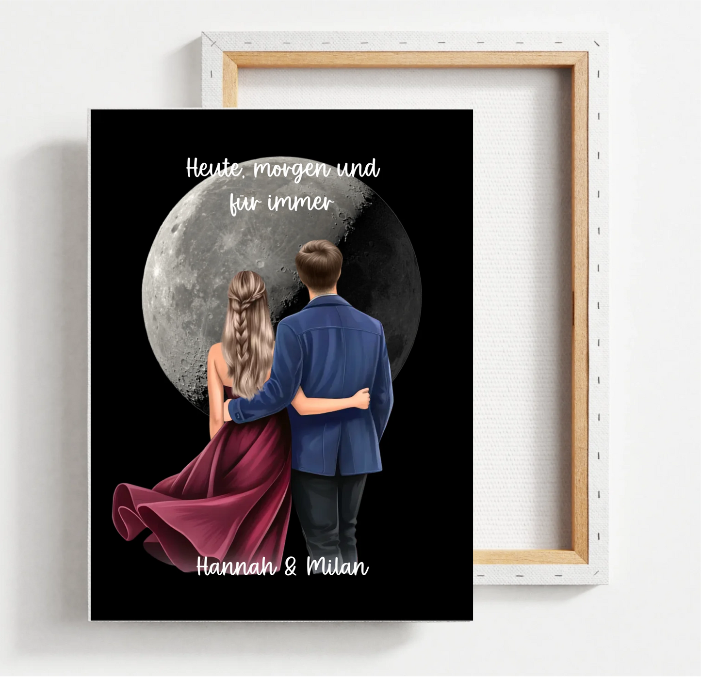 Paar mit Mondphase Poster