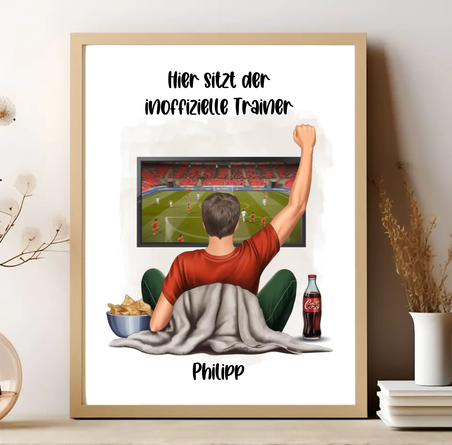 Mann schaut Sport Poster