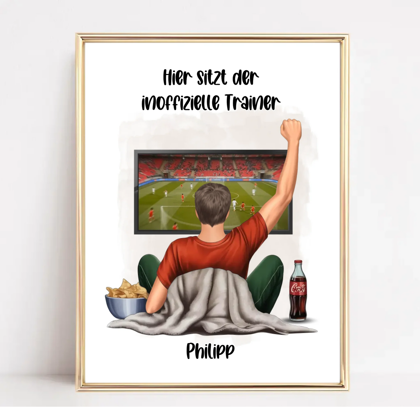 Mann schaut Sport Poster