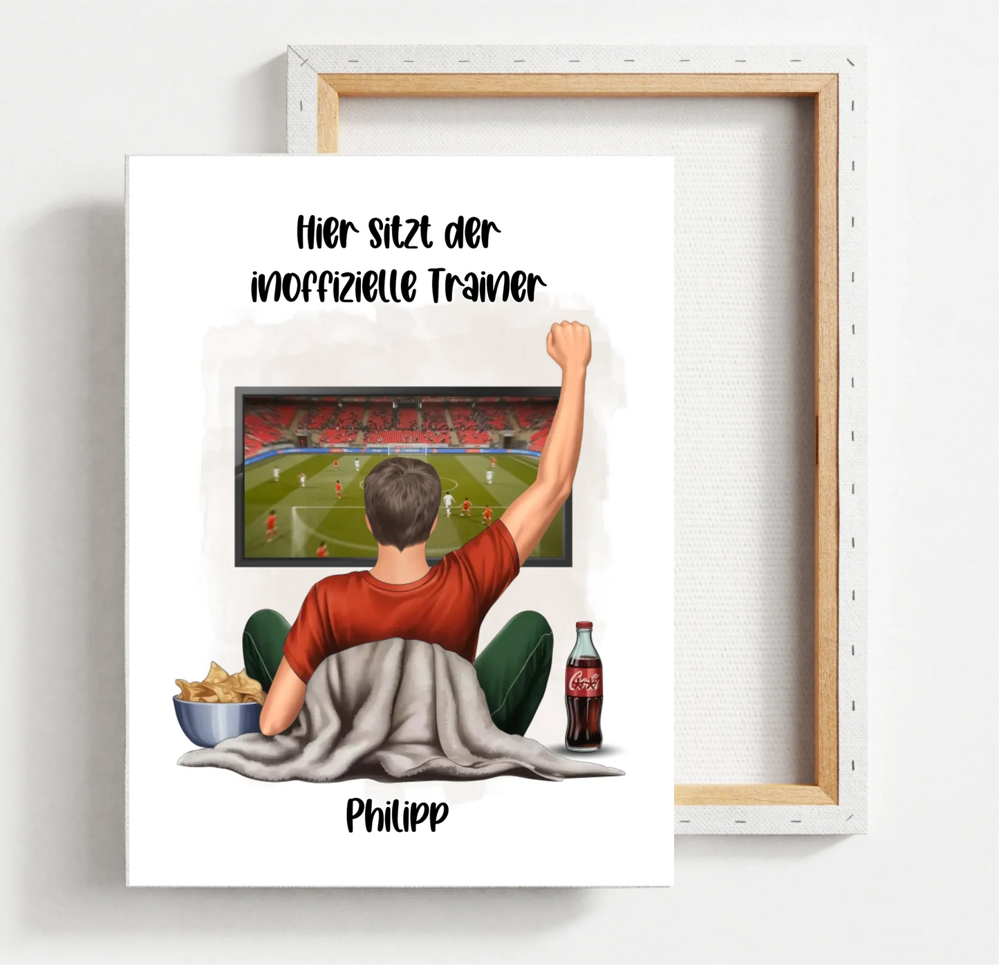 Mann schaut Sport Poster