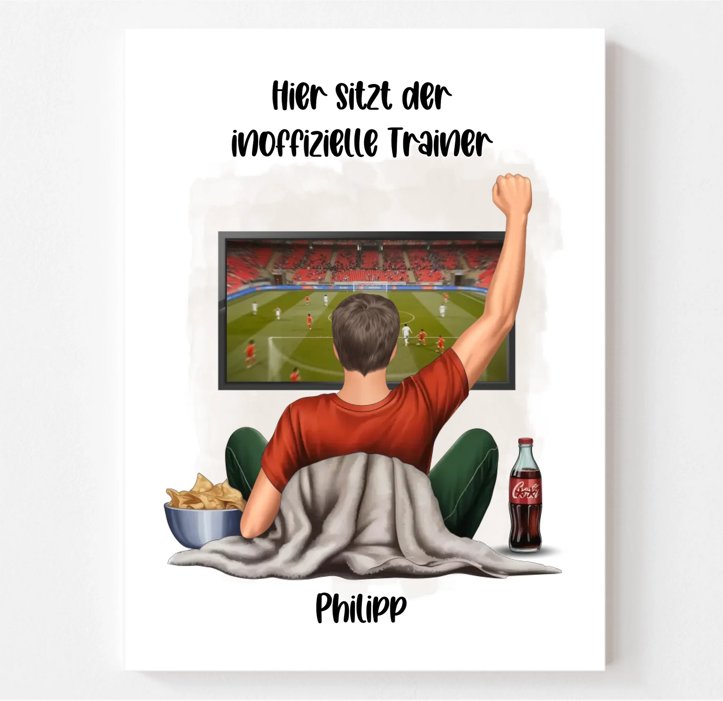 Mann schaut Sport Poster