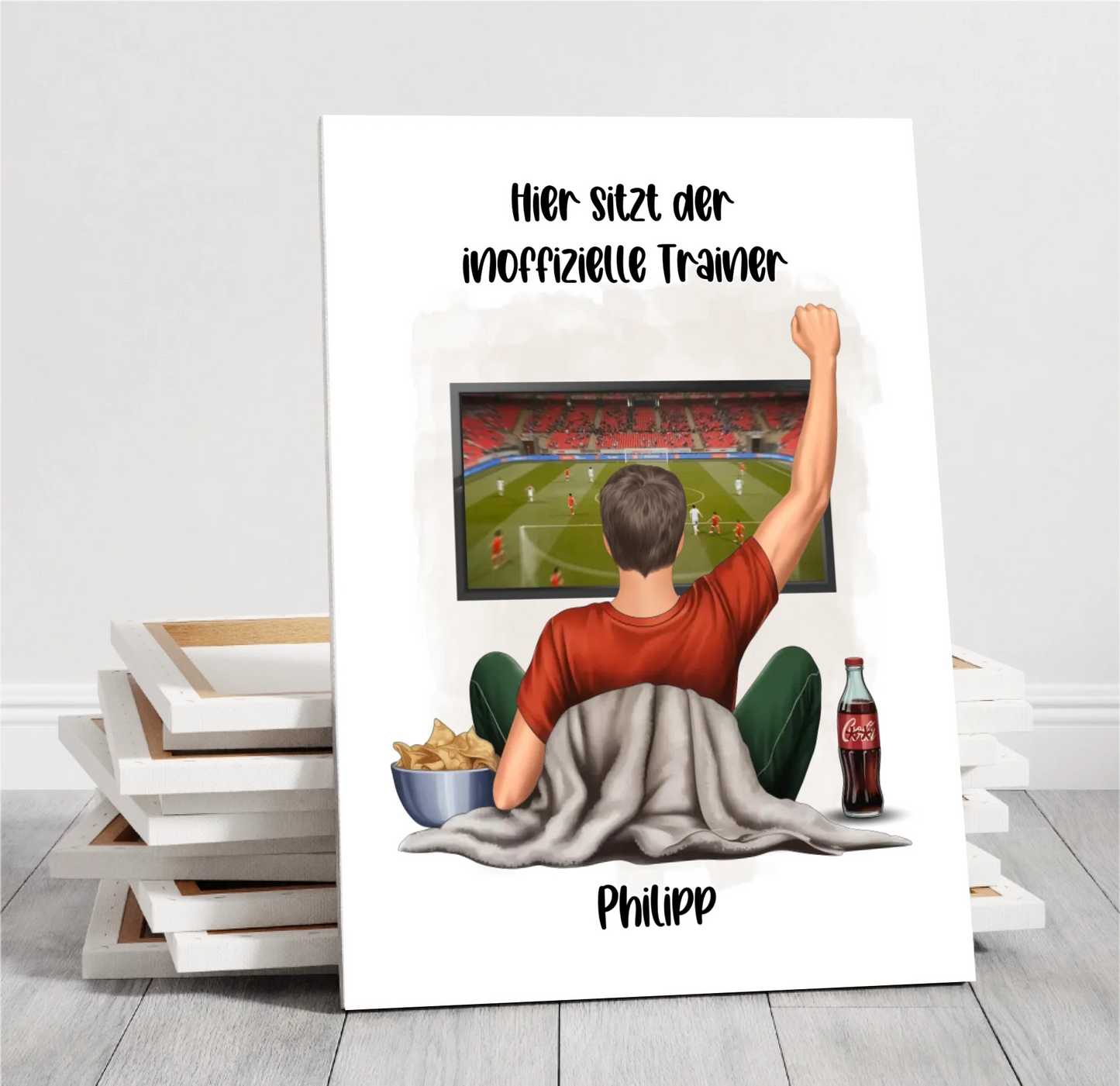 Mann schaut Sport Poster