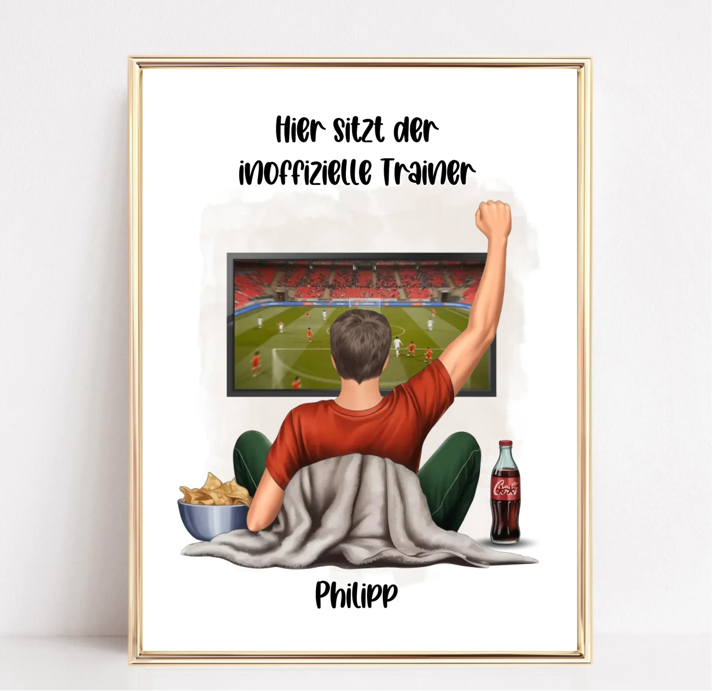 Mann schaut Sport Poster