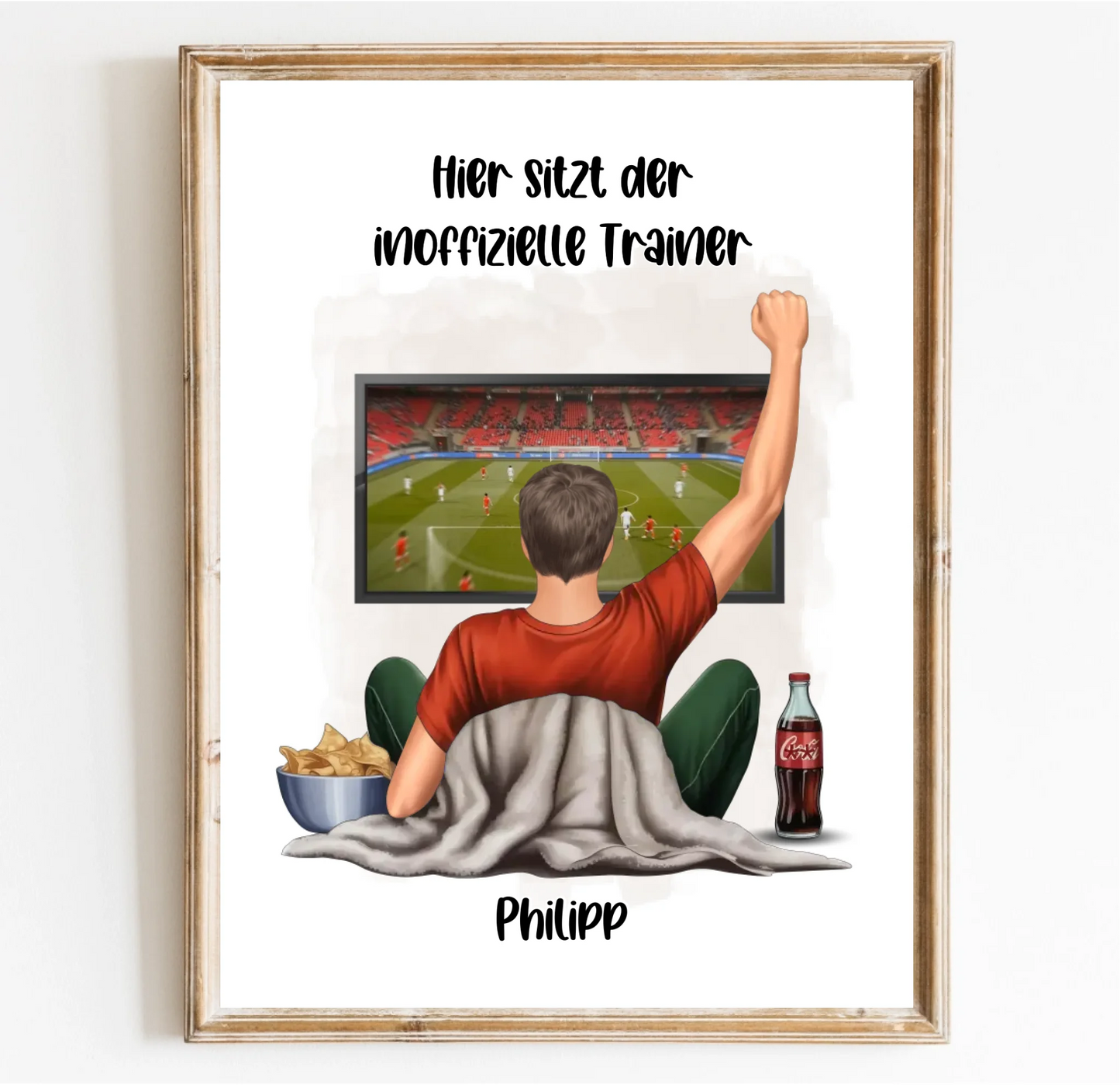 Mann schaut Sport Poster