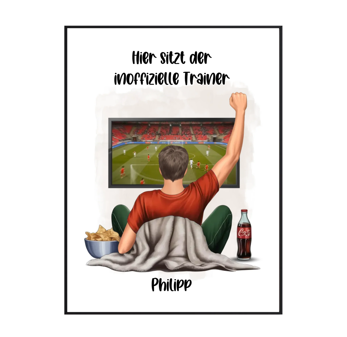 Mann schaut Sport Poster
