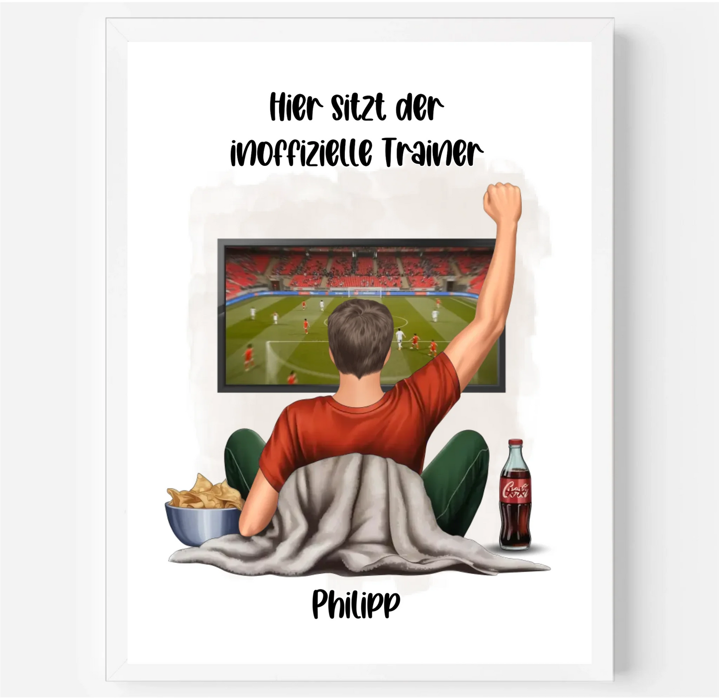 Mann schaut Sport Poster