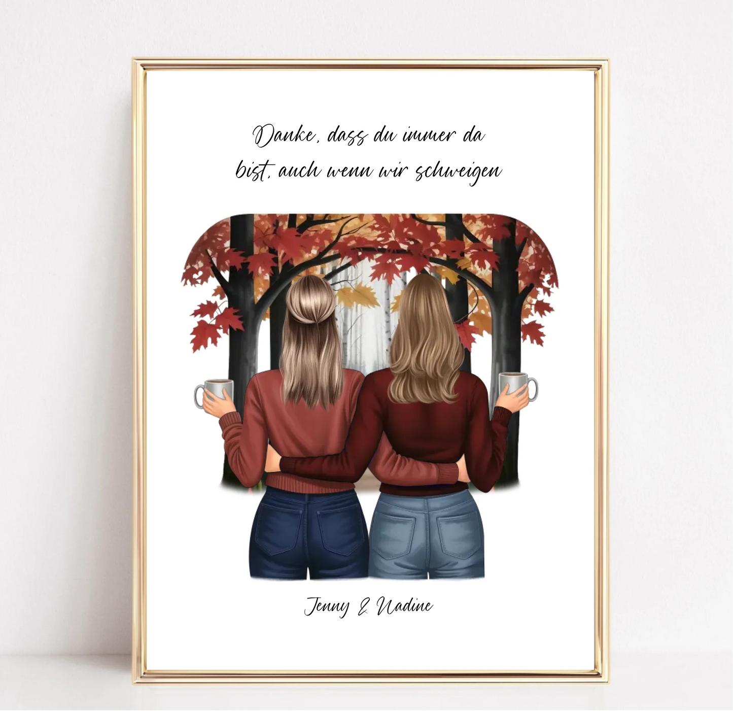 Freundinnen herbstliches Poster