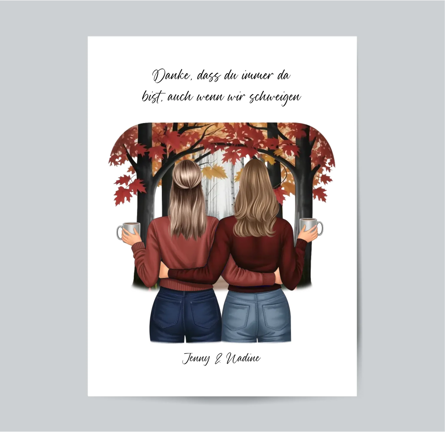 Freundinnen herbstliches Poster