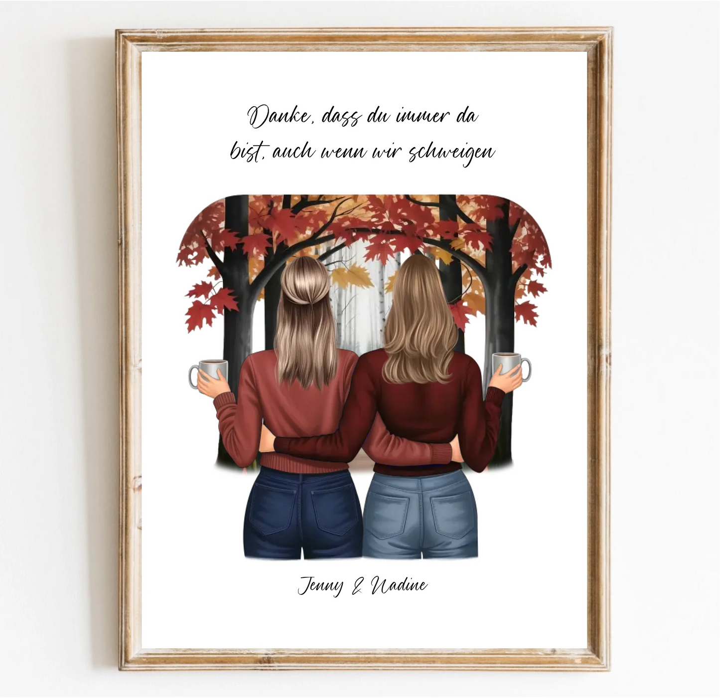 Freundinnen herbstliches Poster
