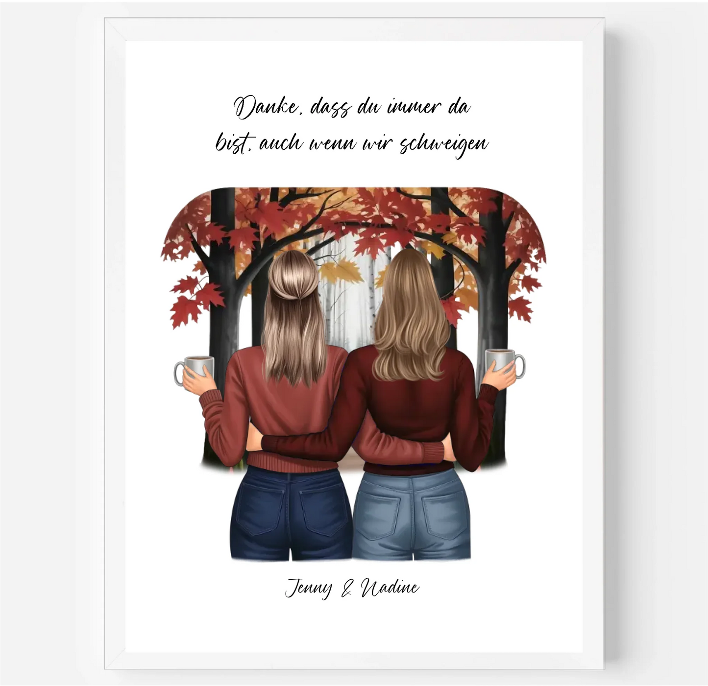 Freundinnen herbstliches Poster
