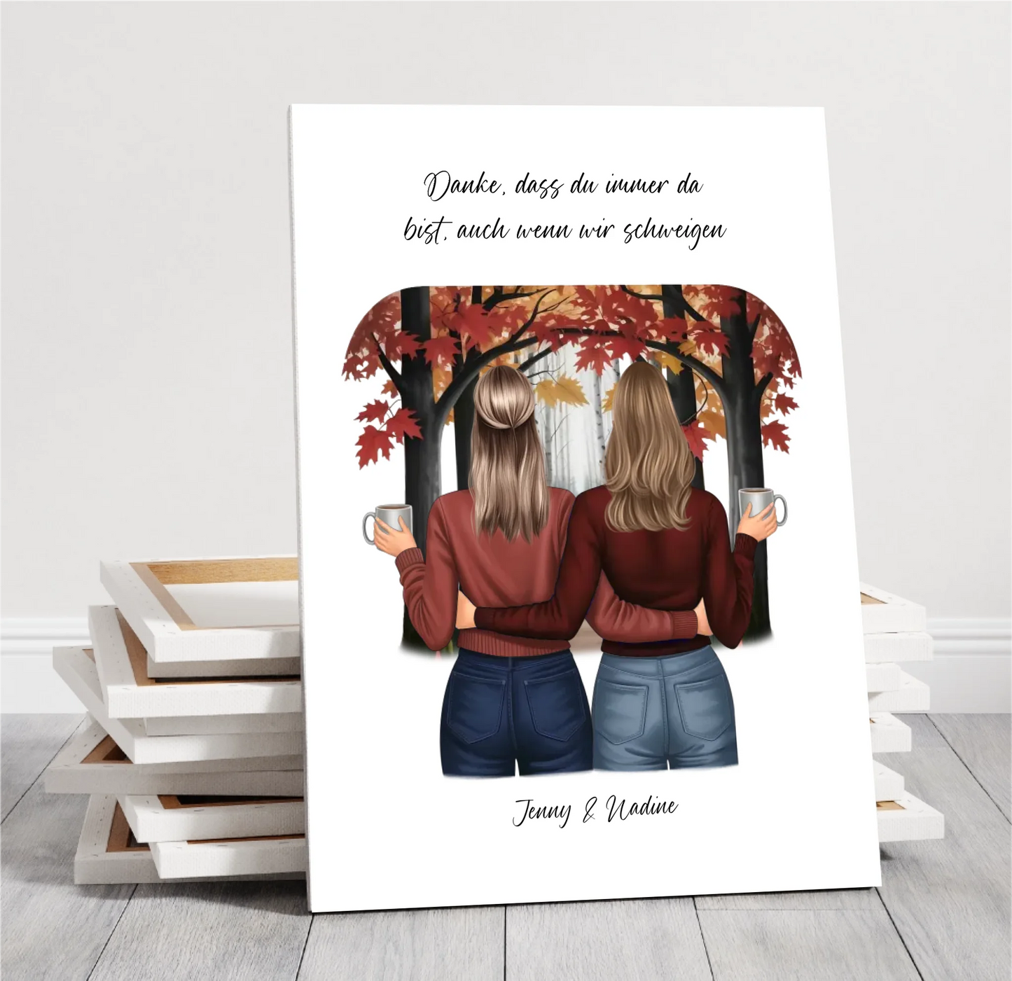 Freundinnen herbstliches Poster