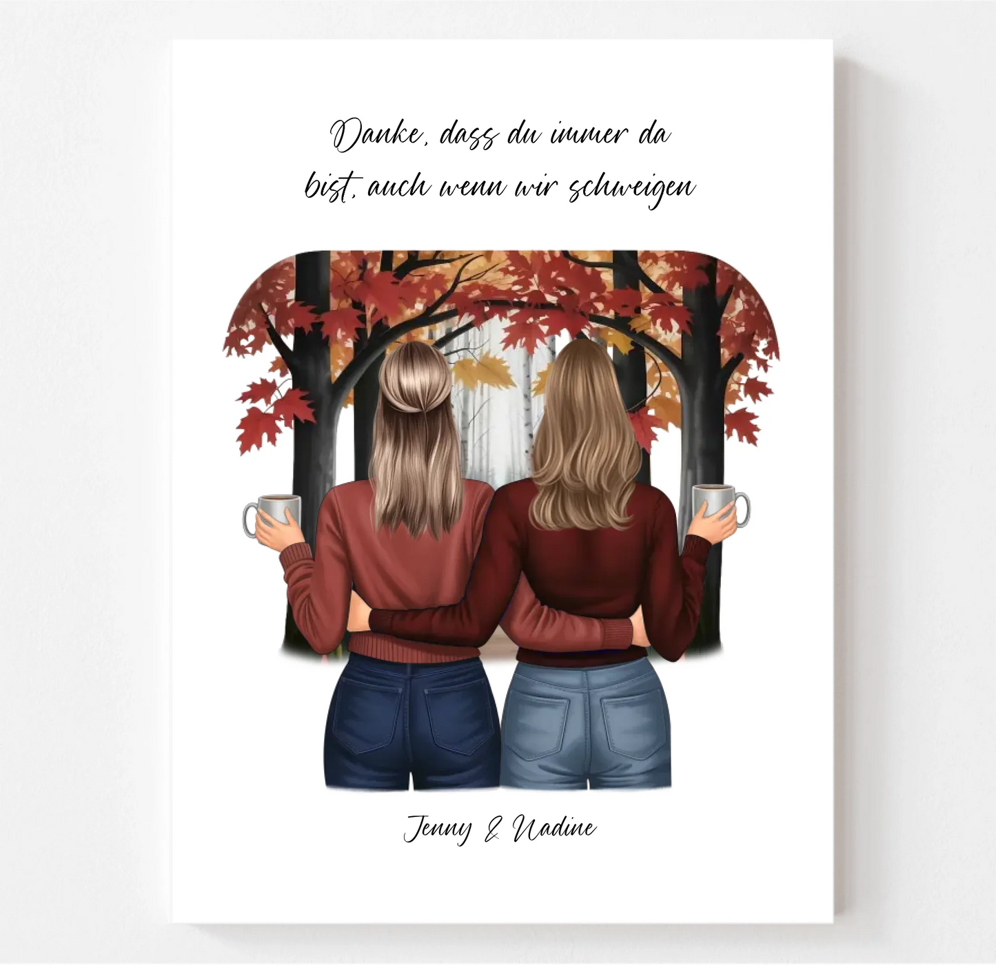 Freundinnen herbstliches Poster