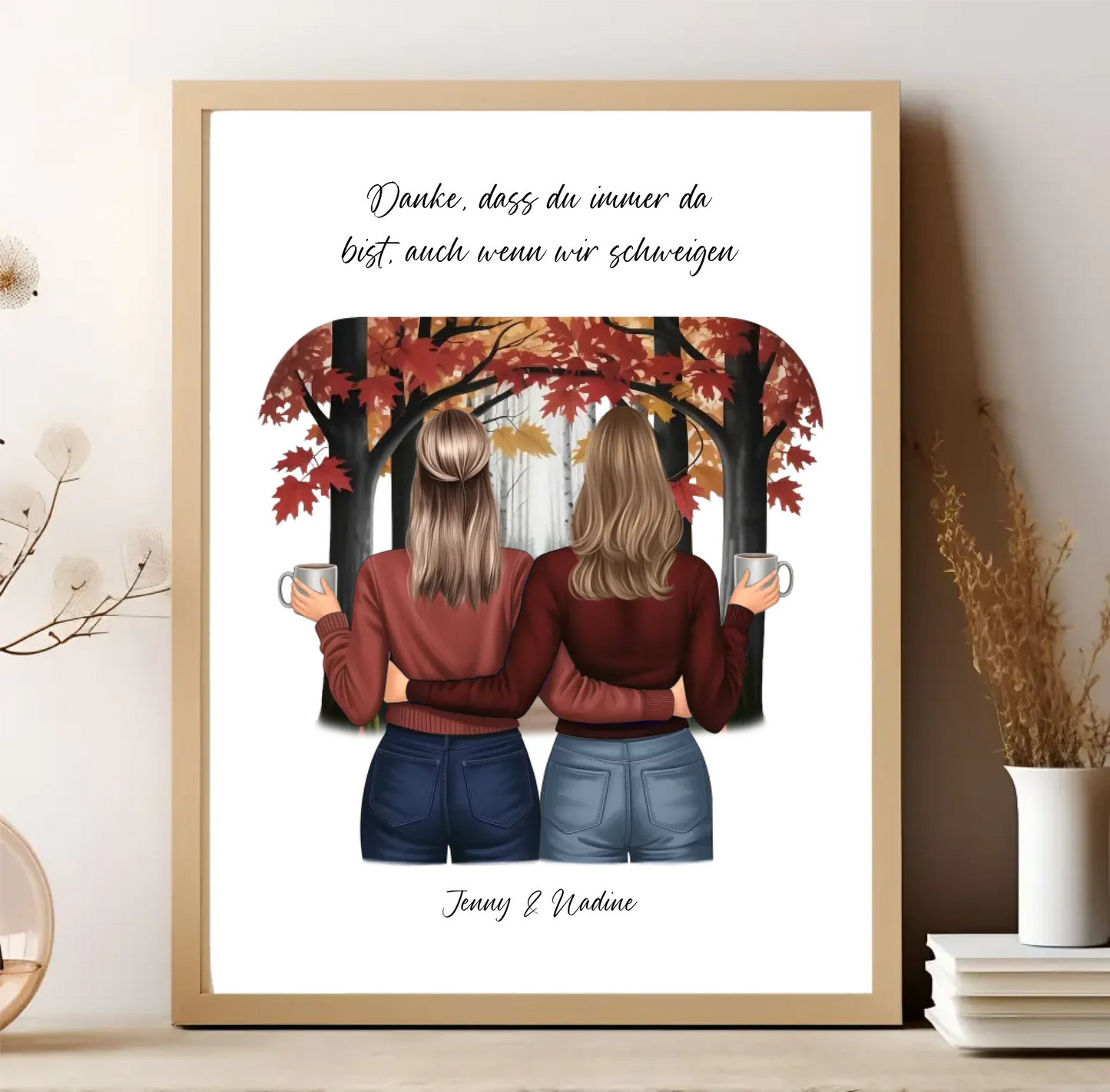 Freundinnen herbstliches Poster