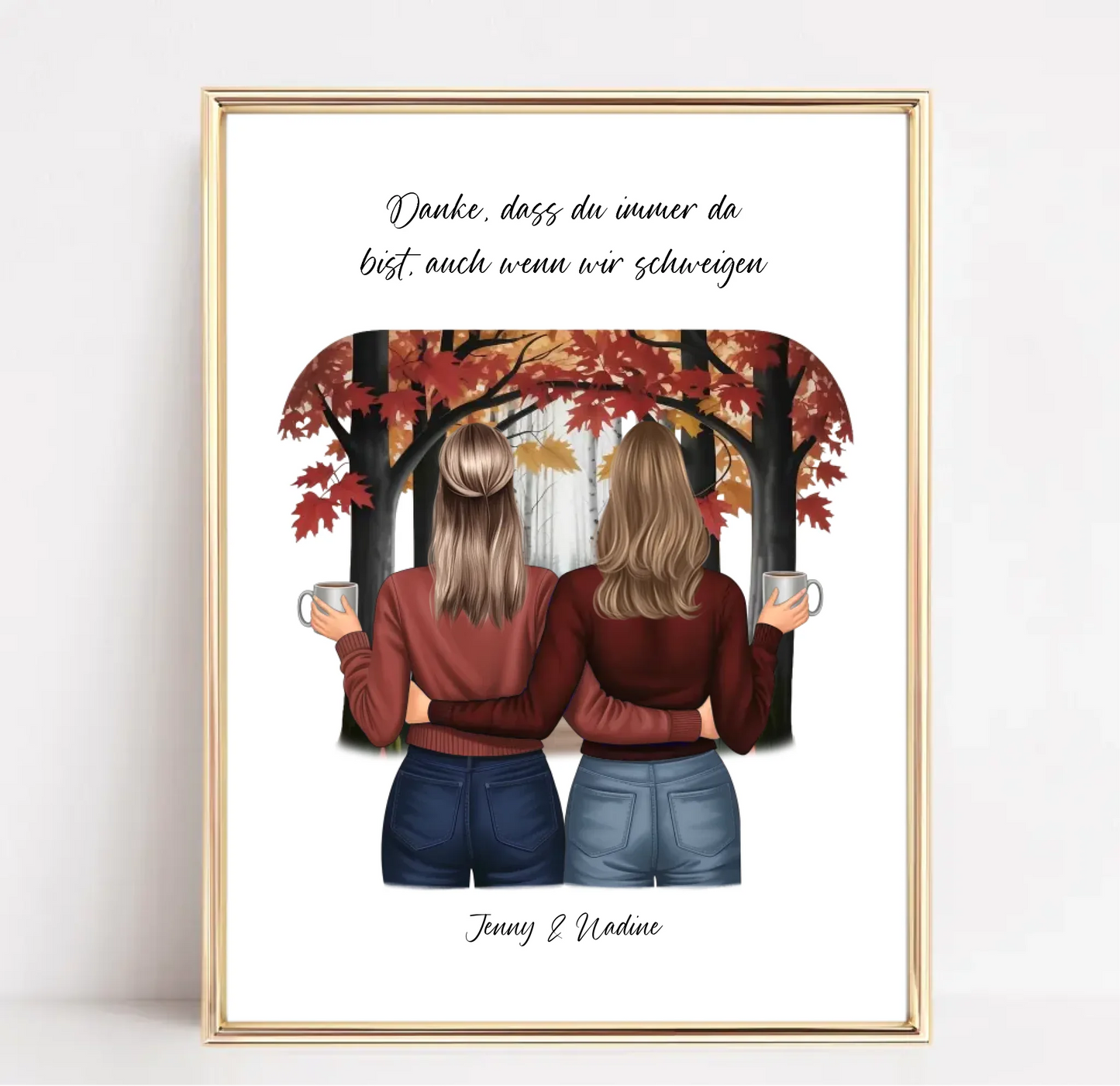 Freundinnen herbstliches Poster