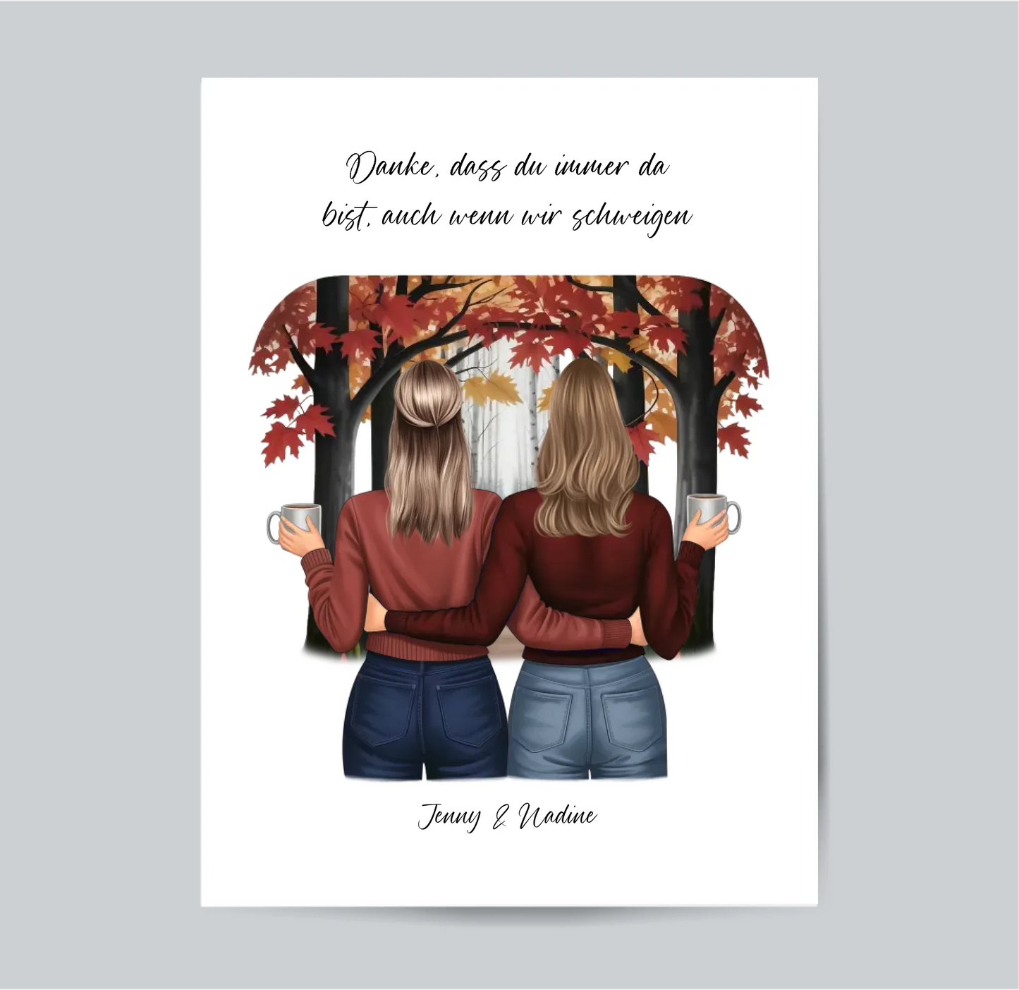 Freundinnen herbstliches Poster