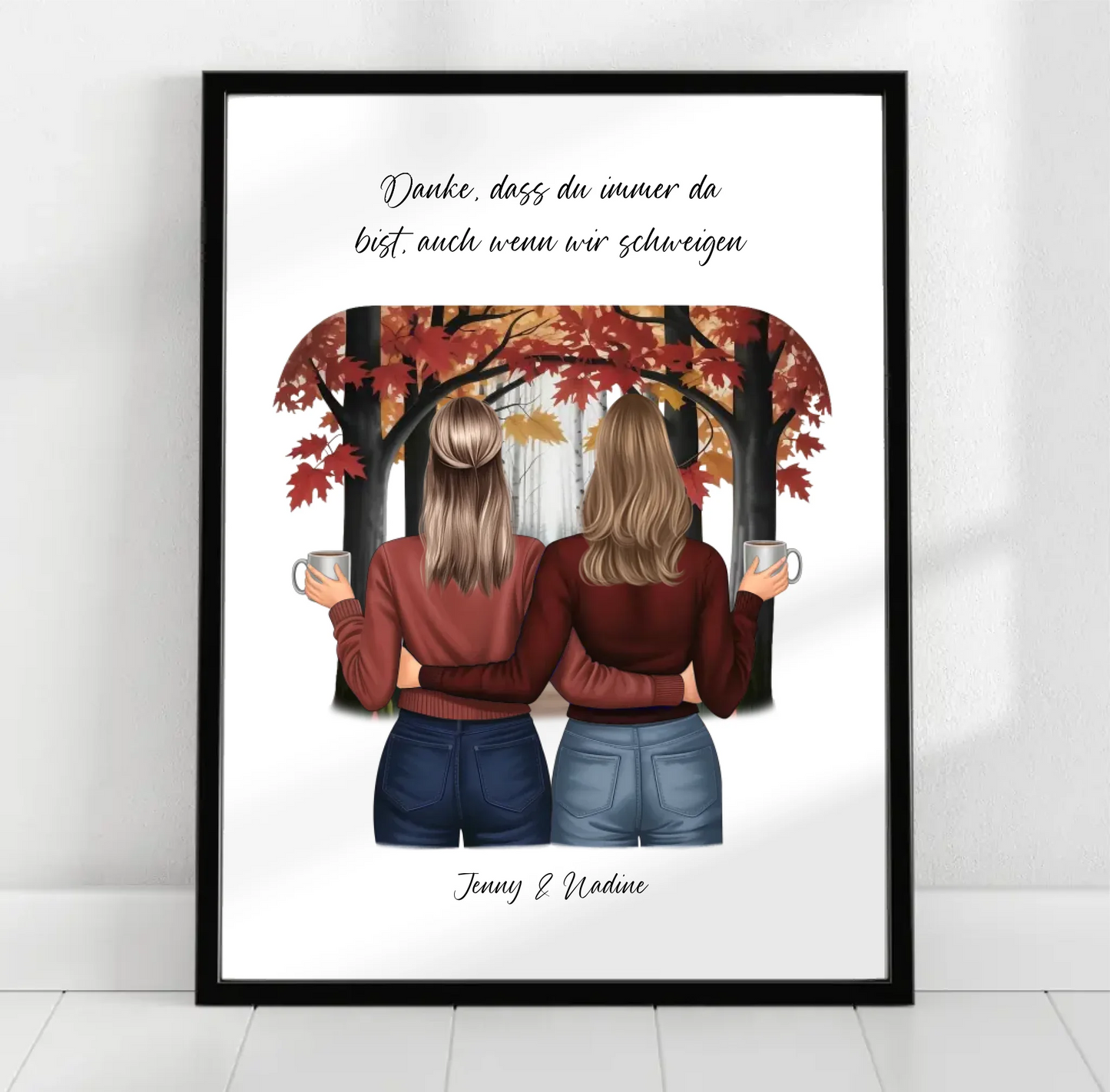 Freundinnen herbstliches Poster