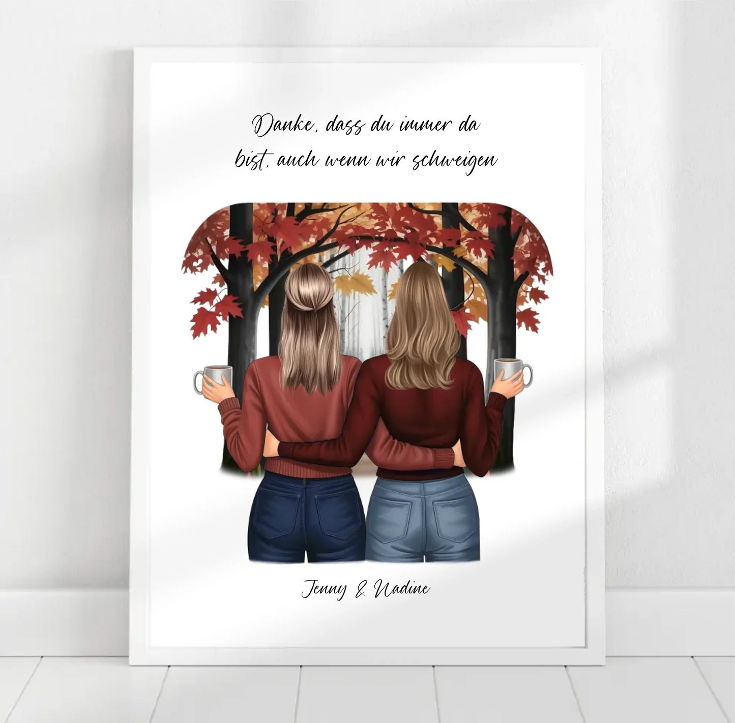 Freundinnen herbstliches Poster