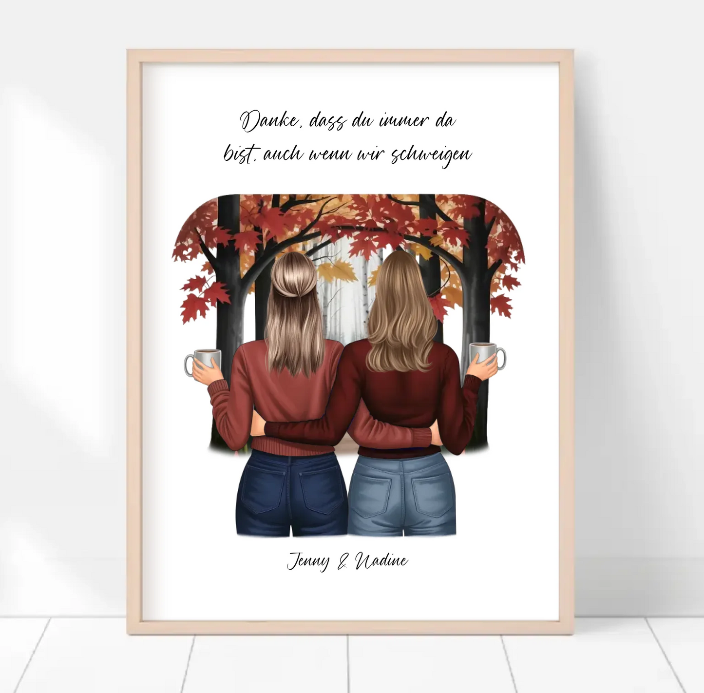Freundinnen herbstliches Poster