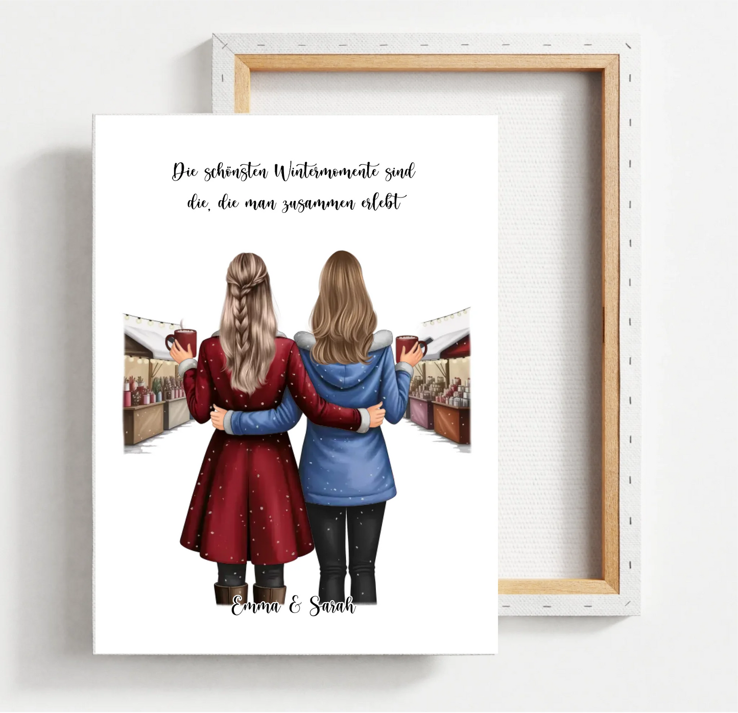 Wintermarkt Freundinnen Poster