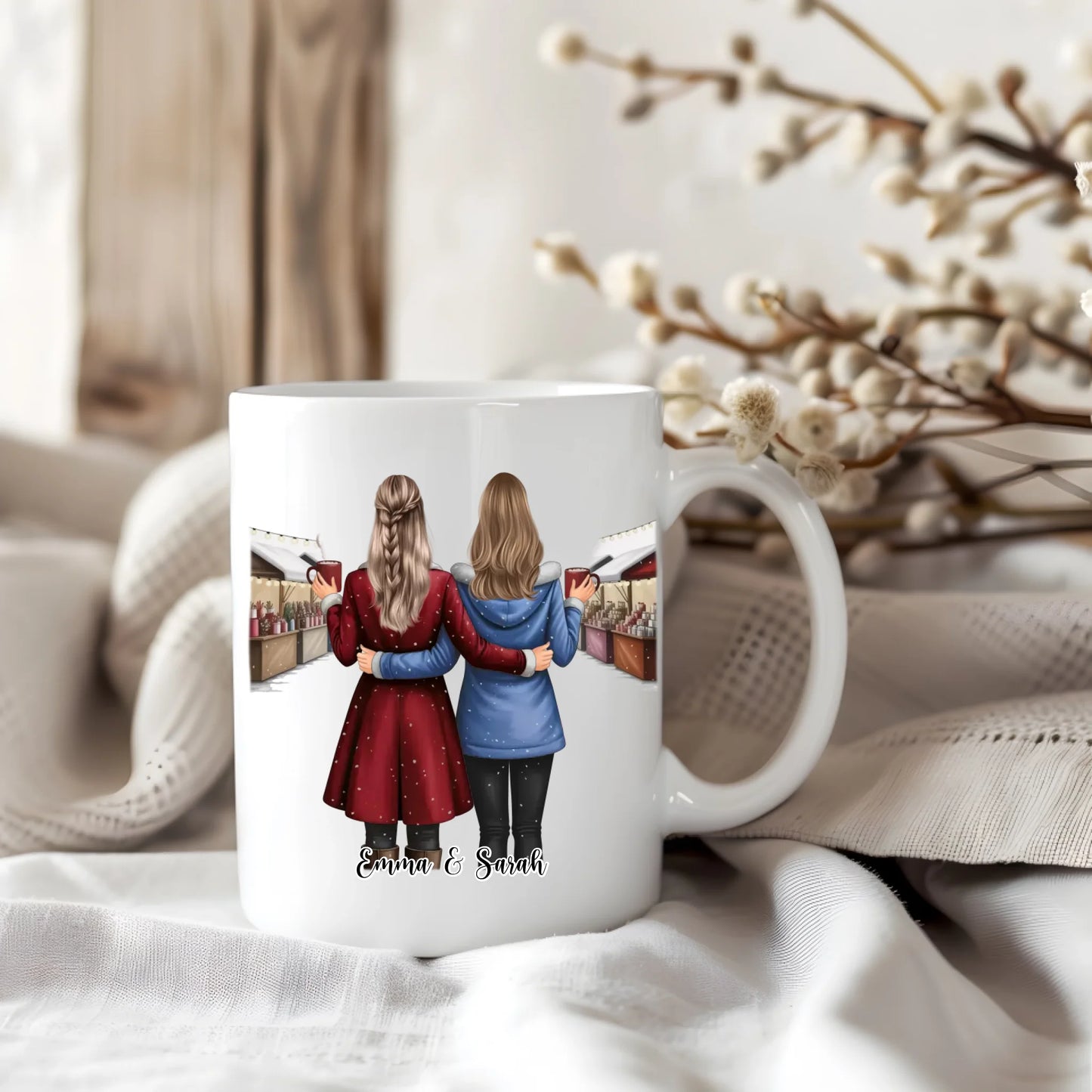 Wintermarkt Freundinnen Tasse
