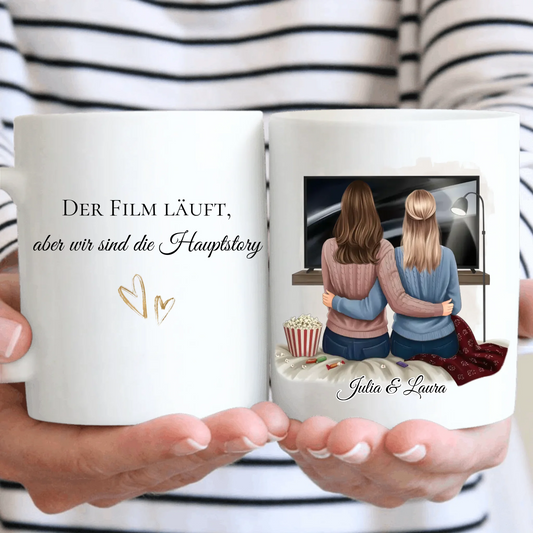 Filmabend Freundinnen Tasse