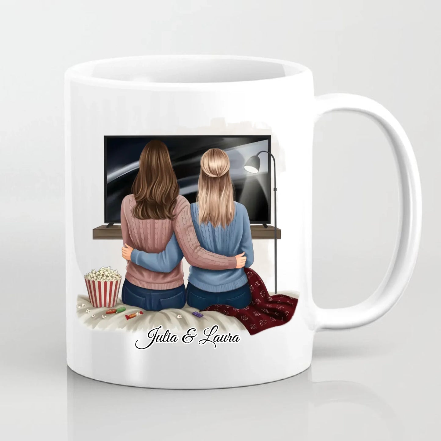 Filmabend Freundinnen Tasse