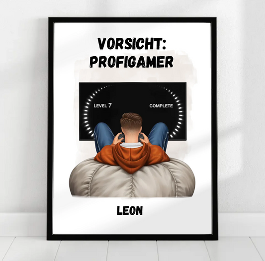1-2 Personen (Mann & Frau) Gamer Poster