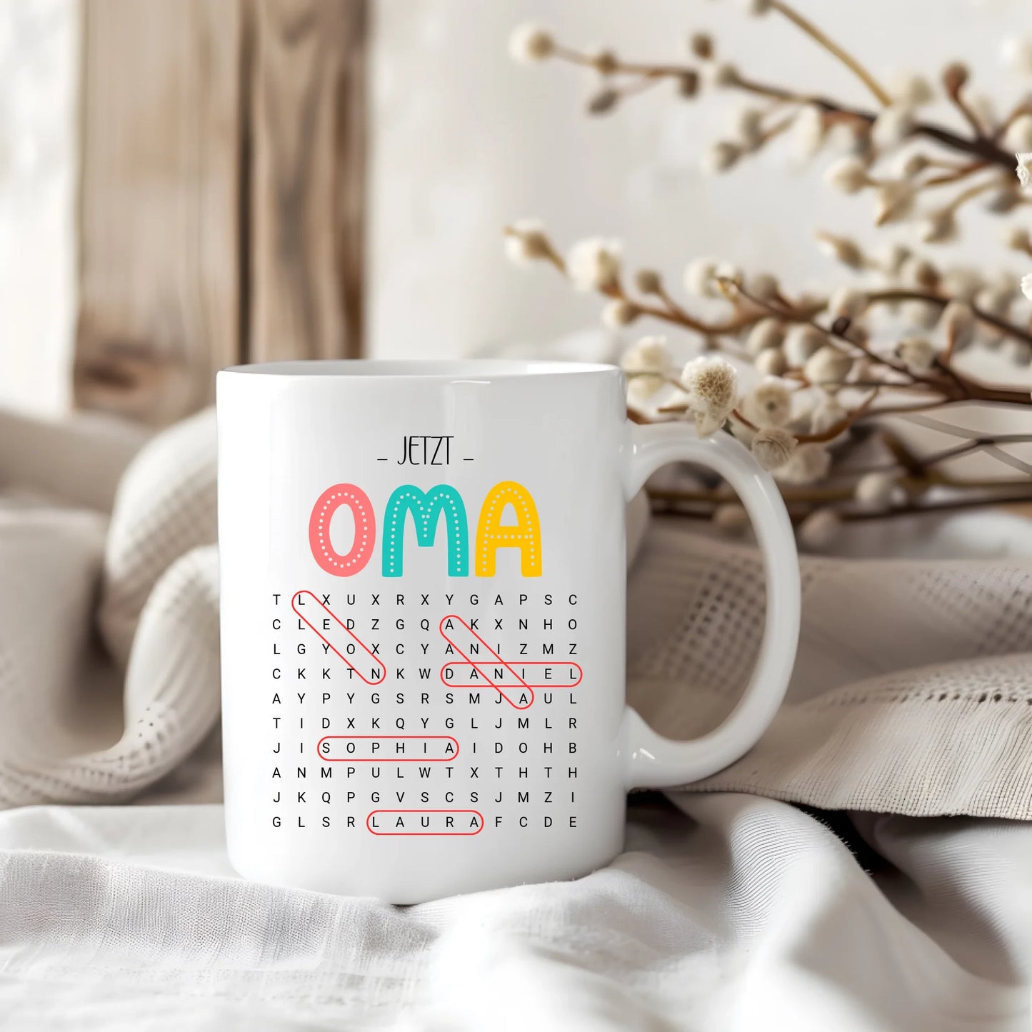Erst Mama, Jetzt Oma Wortsuchrätsel Tasse