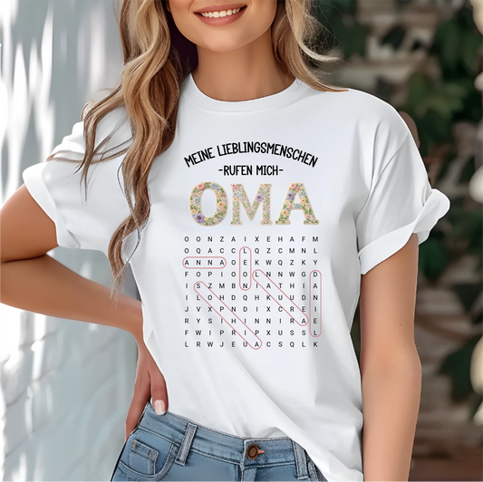 Oma Wortsuchrätsel T-Shirt