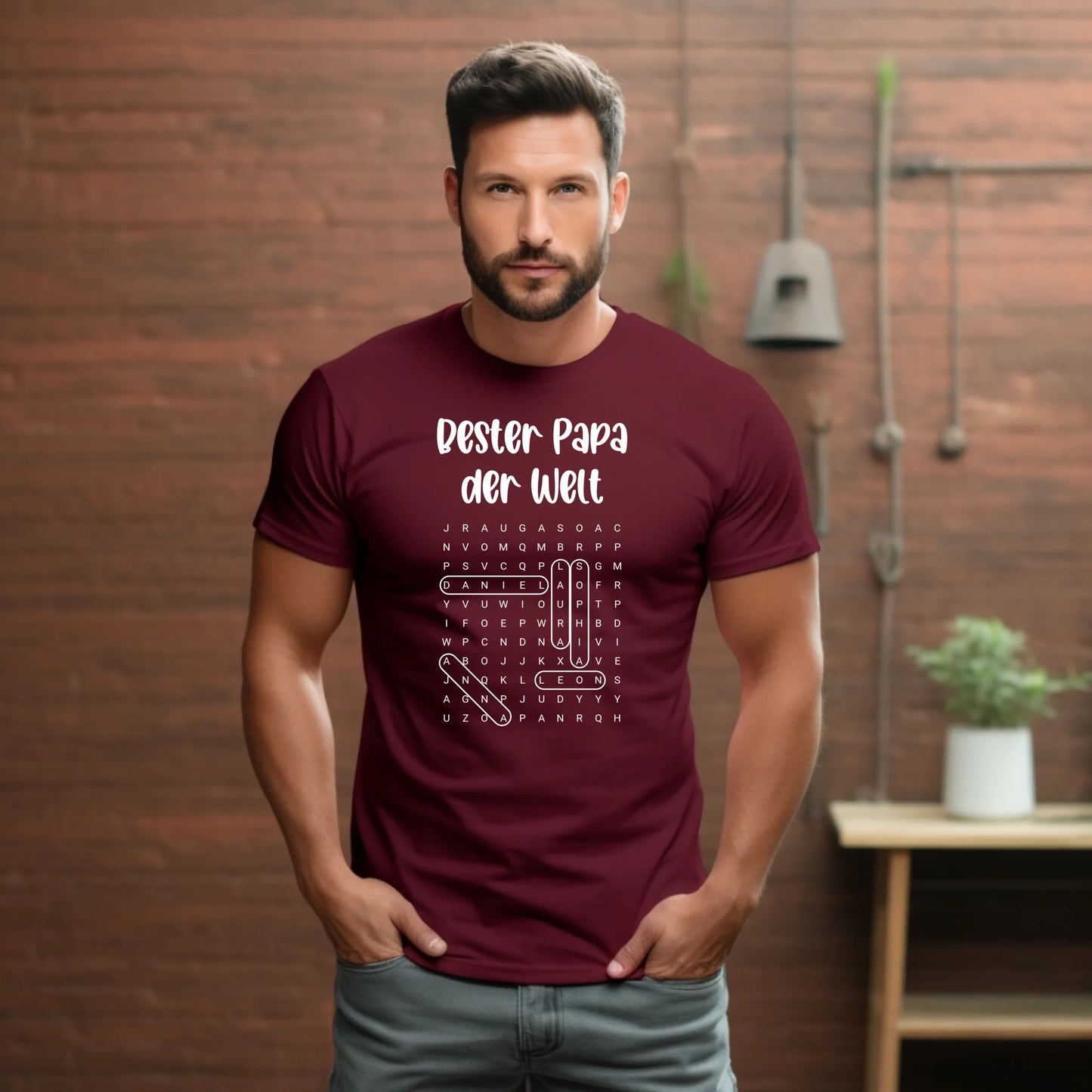 Papa Wortsuchrätsel T-Shirt