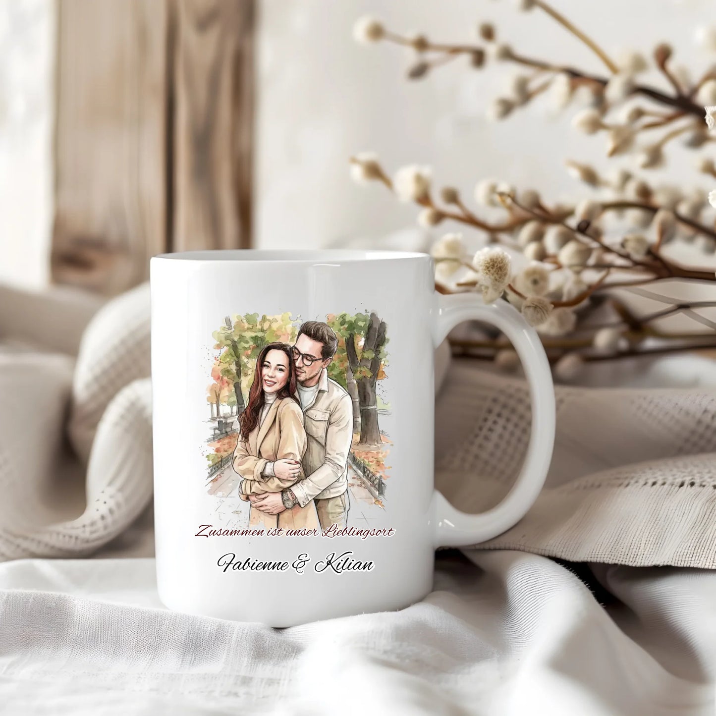 Personalisierte Foto Tasse Watercolor