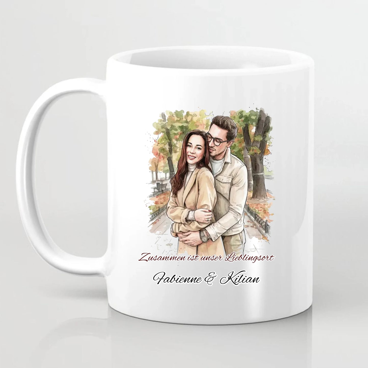 Personalisierte Foto Tasse Watercolor