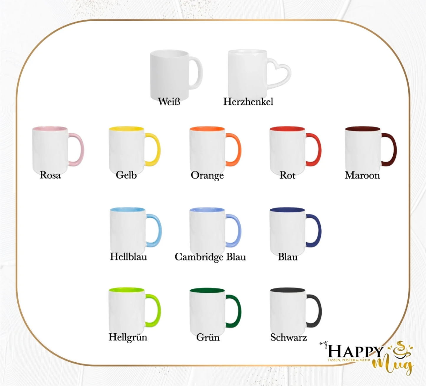 Personalisierte Watercolor Tasse mit deinem Foto